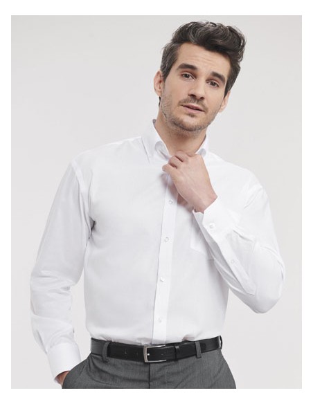 RUS-0R956M0-Men's Long Sleeve Classic Ultimate Non-Iron Shirt 2